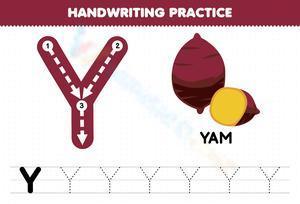 Handwriting practice - Y 