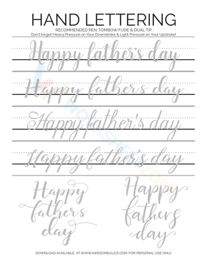 Happy father's day practicing sheet