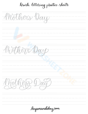 Mother's day practicing sheet