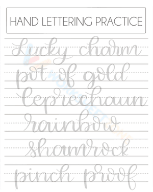 St. Patrick's Day practicing sheet