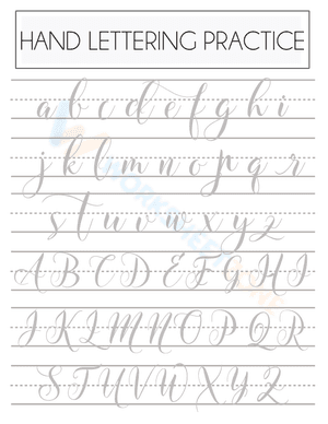Hand Lettering Practice Sheet 2