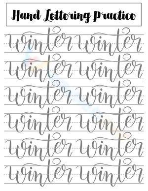 Winter practice sheet