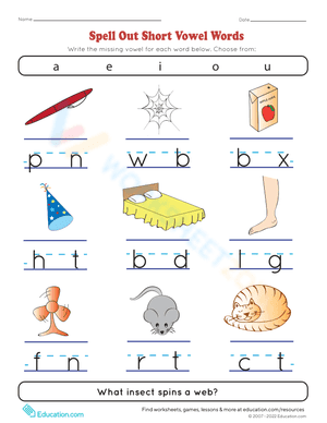 Spell out short vowels