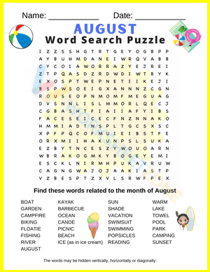 august word search 1