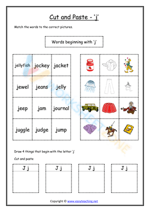 cut and paste beginning sounds worksheets 10