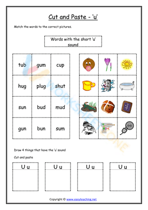 cut and paste beginning sounds worksheets 21