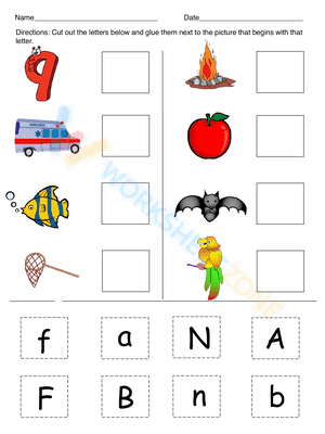 cut and paste beginning sounds worksheets 27