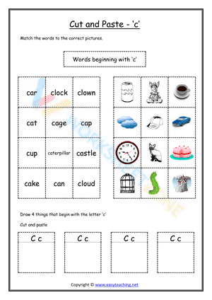 cut and paste beginning sounds worksheets 3