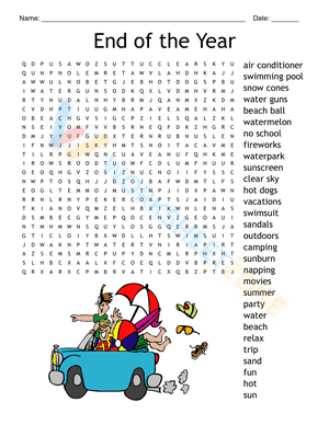 end of the year word search 1