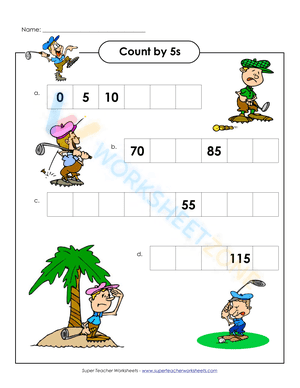 Golfer - count by 5s
