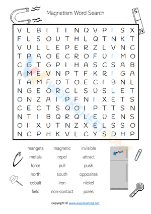 Magnetism Word Search
