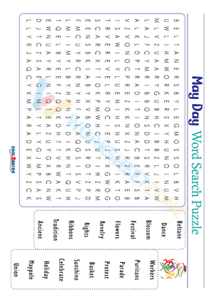 may word search printable 8