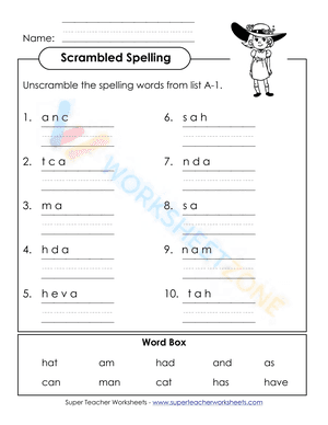 spelling worksheets 7