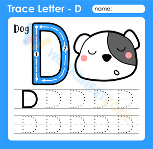 Trace letter - D