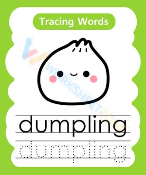 Trace the word Dumpling
