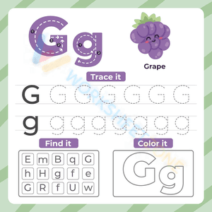 Trace,find and Color letter G