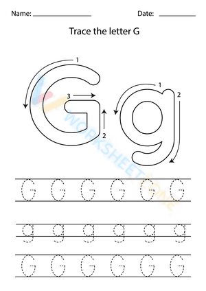 Tracing letter G