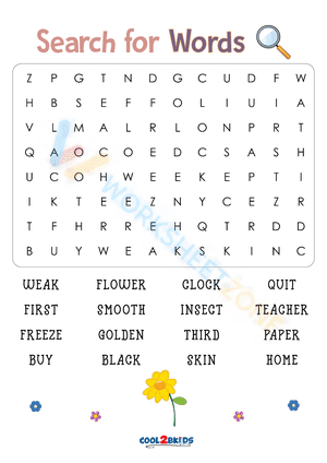 word search for 3rd graders 11