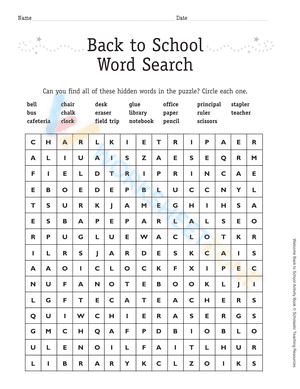 word search for 3rd graders 4