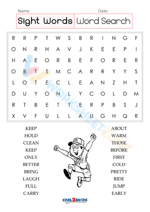 word search for 3rd graders 7