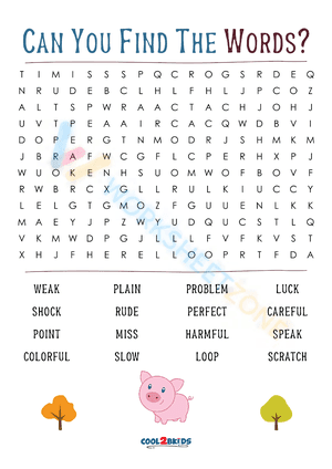 word search for 3rd graders 8