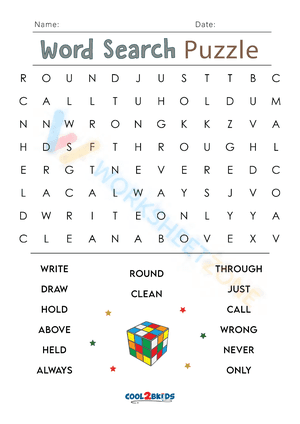 word search for 3rd graders 9