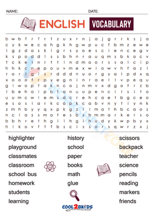 word search for high schoolers 2