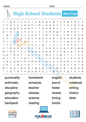 word search for high schoolers 3