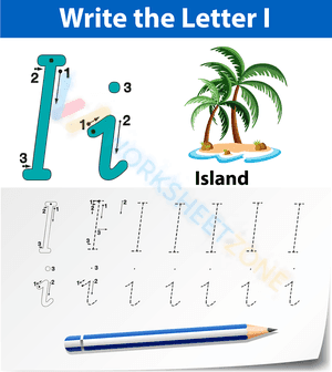 Write letter I - Island