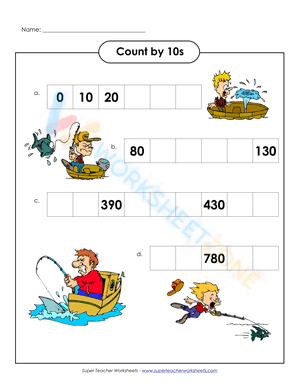 Skip Counting by 10s | Fishing