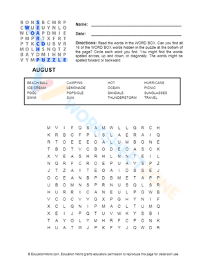 August word search 1