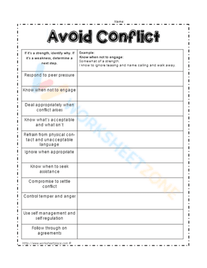 Avoid conflict