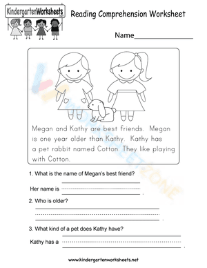 kindergarten reading worksheets 3