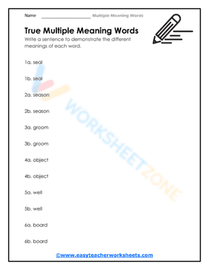 multiple meaning words 5