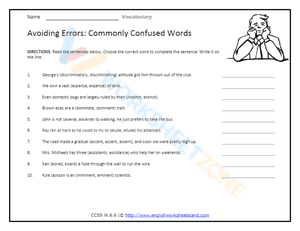 Avoiding Errors: Commonly Confused Words