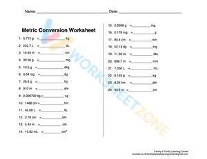 metric conversion worksheet answer key 3