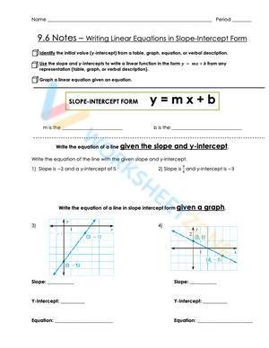 writing linear equations 2