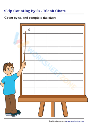 Skip counting by 6 worksheets 3