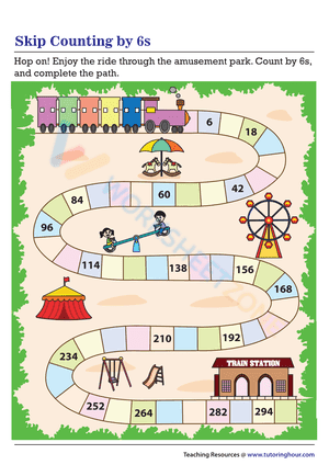Skip counting by 6 worksheets 5