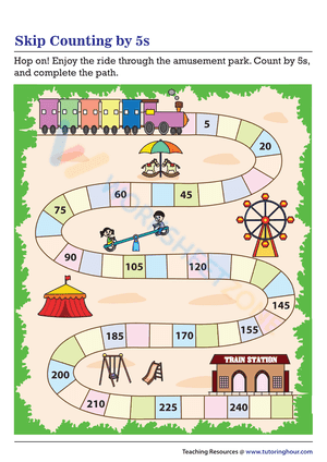 Skip counting by 5 worksheet 5