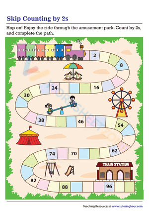 Skip counting by 2 worksheet 7