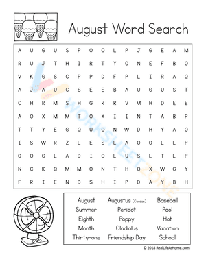 August word search 5