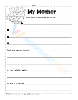 worksheet mother's day 3
