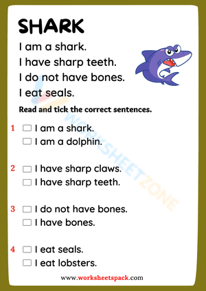 sea animals reading comprehension 5