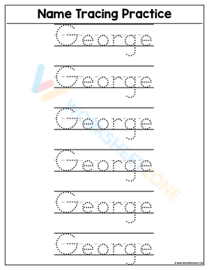 Name tracing worksheet - George