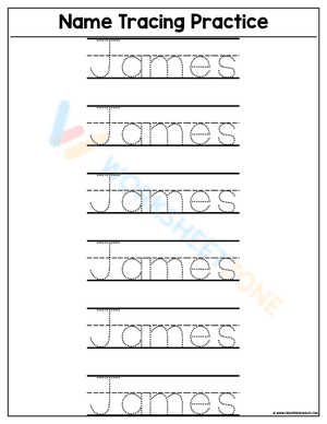 Name tracing worksheet - James
