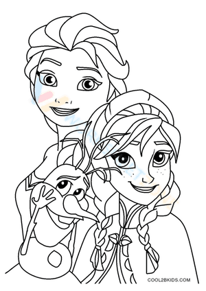 Elsa Anna and Olaf