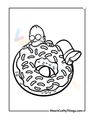 Homer Simpson and his giant donut