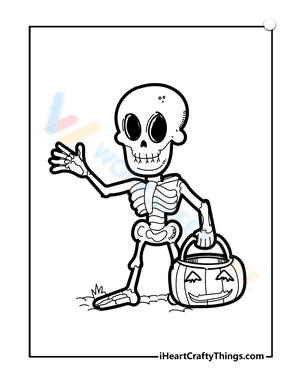 Skeleton on Halloween day