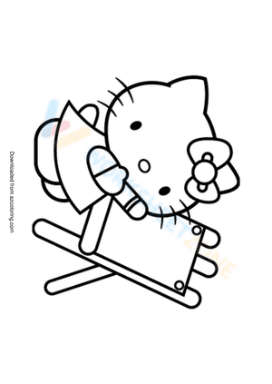 Painting Hello Kitty